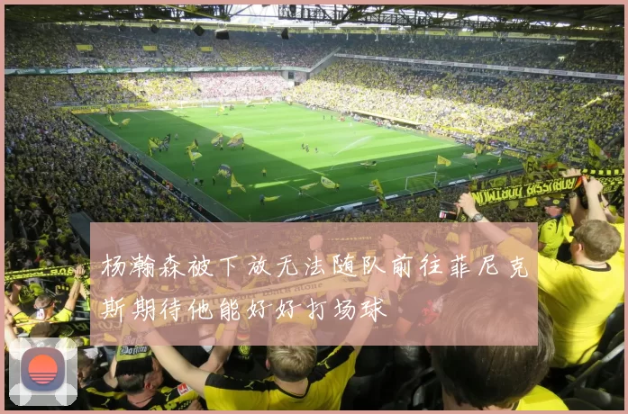 杨瀚森被下放无法随队前往菲尼克斯期待他能好好打场球
