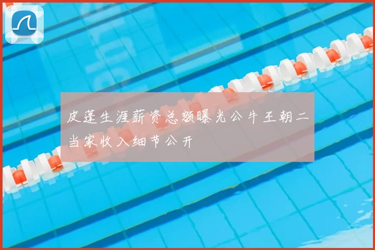 皮蓬生涯薪资总额曝光公牛王朝二当家收入细节公开