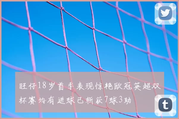 旺仔18岁首季表现惊艳欧冠英超双杯赛均有进球已斩获7球3助